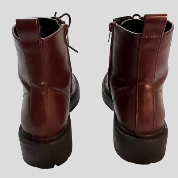 Only Women’s Combat Boots 6.5 Burgundy - Picture 3 of 16